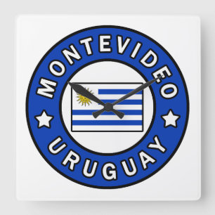 Montevideo Uruguay Quadratische Wanduhr