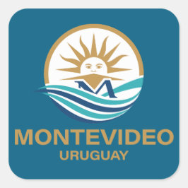 Montevideo Uruguay South America Quadratischer Aufkleber