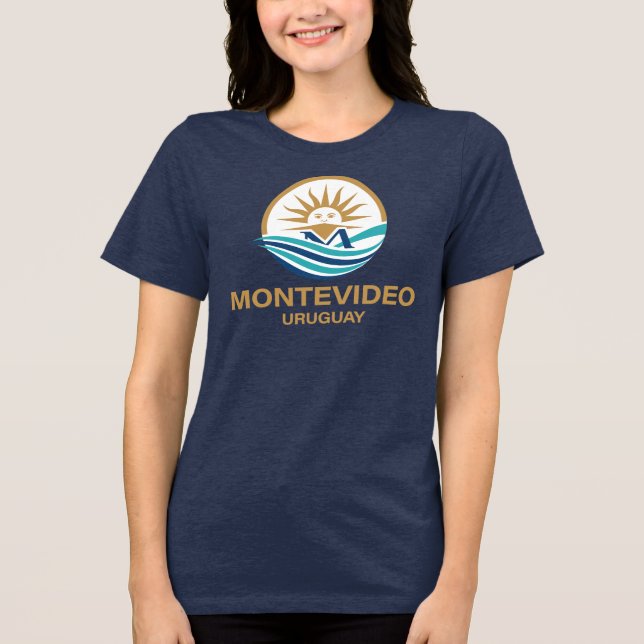 Montevideo Uruguay South America Tri-Blend Shirt (Vorderseite)