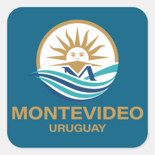 Montevideo Uruguay Südamerika Quadratischer Aufkleber