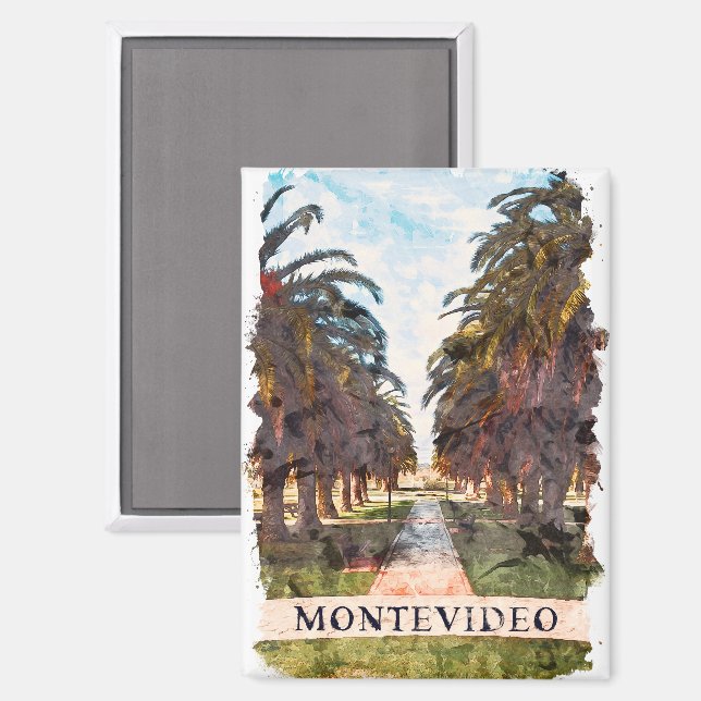 Montevideo Uruguay Südamerika Reisen Magnet (Vorderseite/Rückseite)