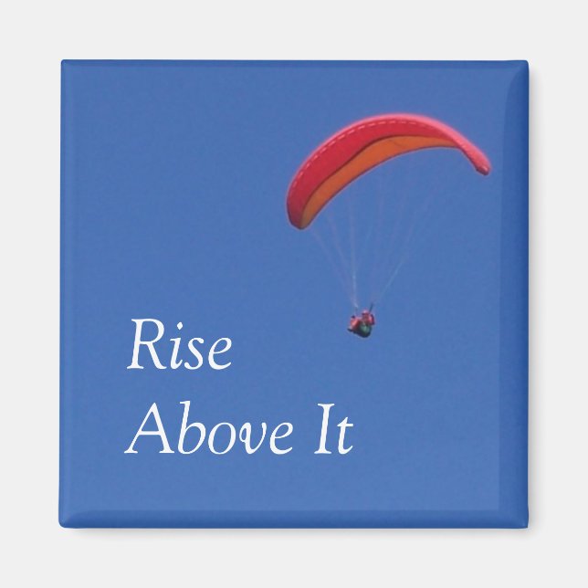 'Montez au-dessus de lui' Magnet de parapente (Devant)