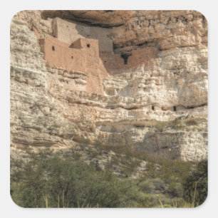 Montezuma Castle National Monument, Arizona Quadratischer Aufkleber