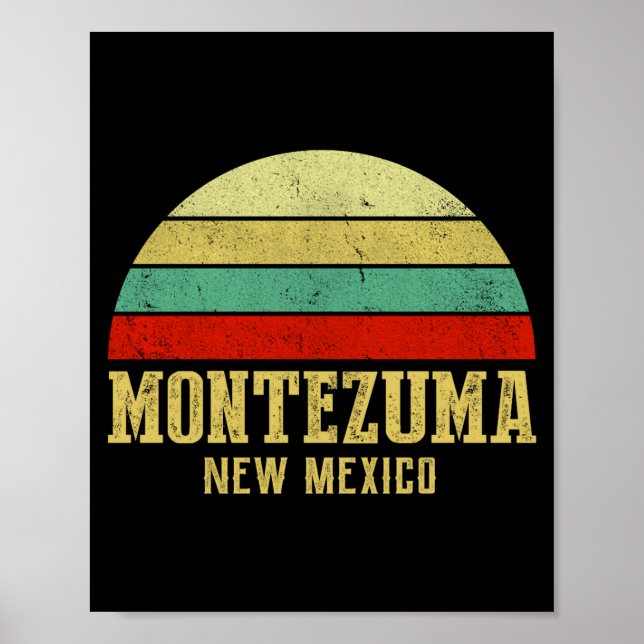 Montezuma New Mexico Vintage Retro Sunset  Poster (Vorne)