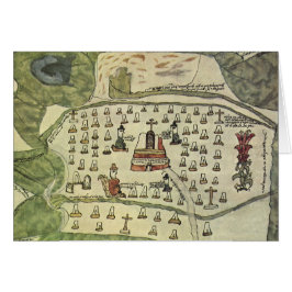Montezumas Aztekenreich, Antique World Map, 1577