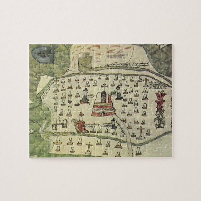 Montezumas Aztekenreich, Antique World Map, 1577 (Horizontal)