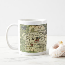 Montezumas Aztekenreich, Antique World Map, 1577 Kaffeetasse