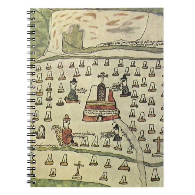 Montezumas Aztekenreich, Antique World Map, 1577 Notizblock (Vorderseite)