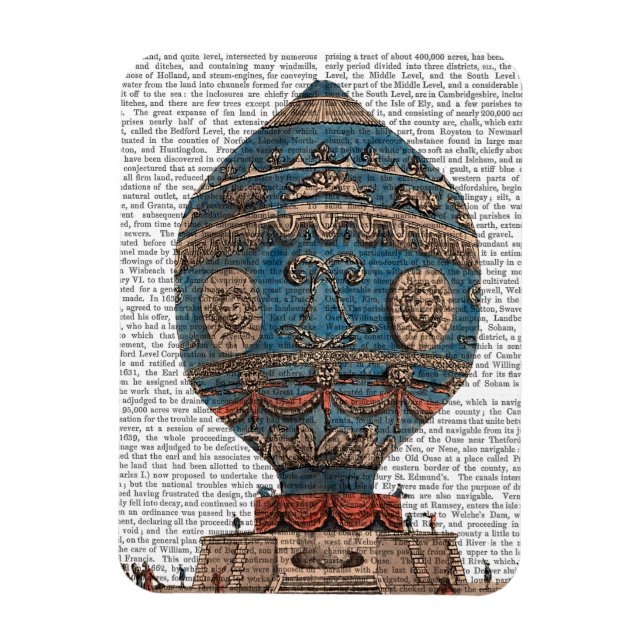 Montgolfier Aerostatique Heißluftballon Magnet (Vertikal)