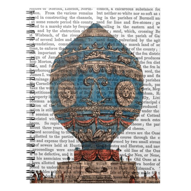Montgolfier Aerostatique Heißluftballon Notizblock (Vorderseite)