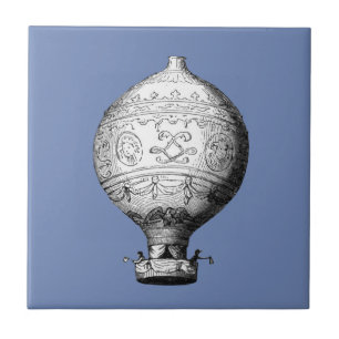 Montgolfier Vintage-Heißluftballon Fliese