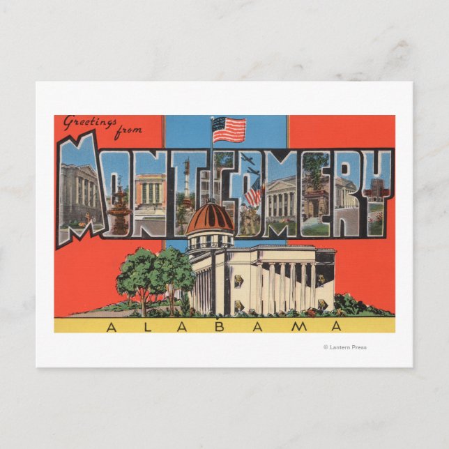 Montgomery, Alabama (Hauptstadt Bldg) Postkarte (Vorderseite)