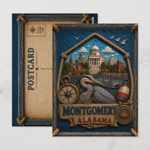 Montgomery Alabama Postkarte Vintage Reise