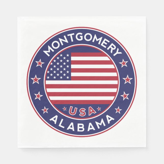 Montgomery, Alabama Serviette (Vorderseite)