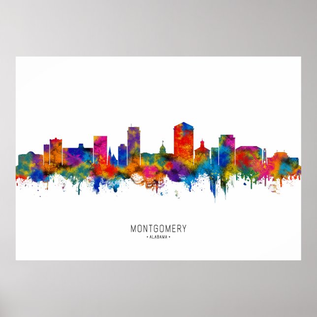 Montgomery Alabama Skyline Poster (Vorne)
