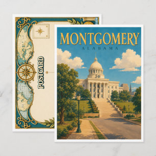 Montgomery Alabama State Capitol GeoSaga Postkarte