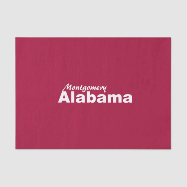 Montgomery, Alabama Tissue Paper Seidenpapier (Vorderseite)