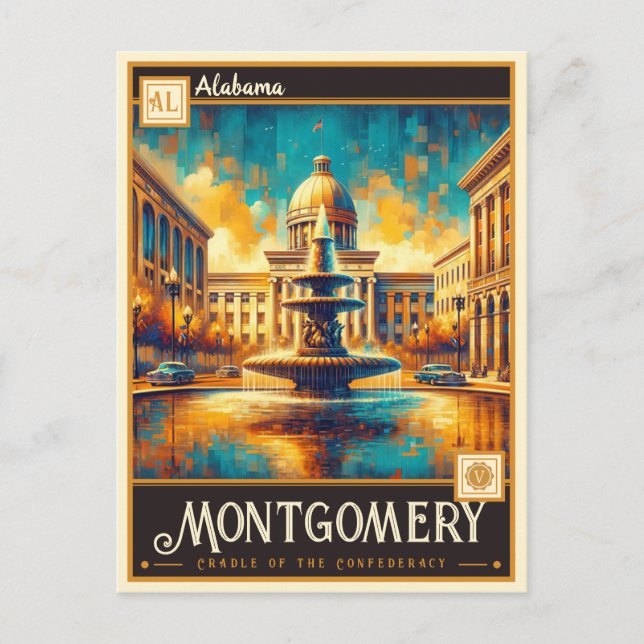 Montgomery, Alabama | VINTAG Postkarte (Vorderseite)