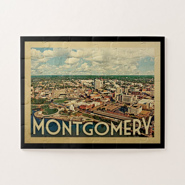 Montgomery Alabama Vintage Travel (Horizontal)