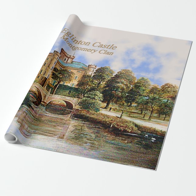 Montgomery Clans Schlosswappenpapier von Eglinton Geschenkpapier (Ungerollt)