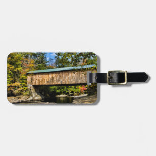 Montgomery Covered Bridge mit Herbstlaub Gepäckanhänger