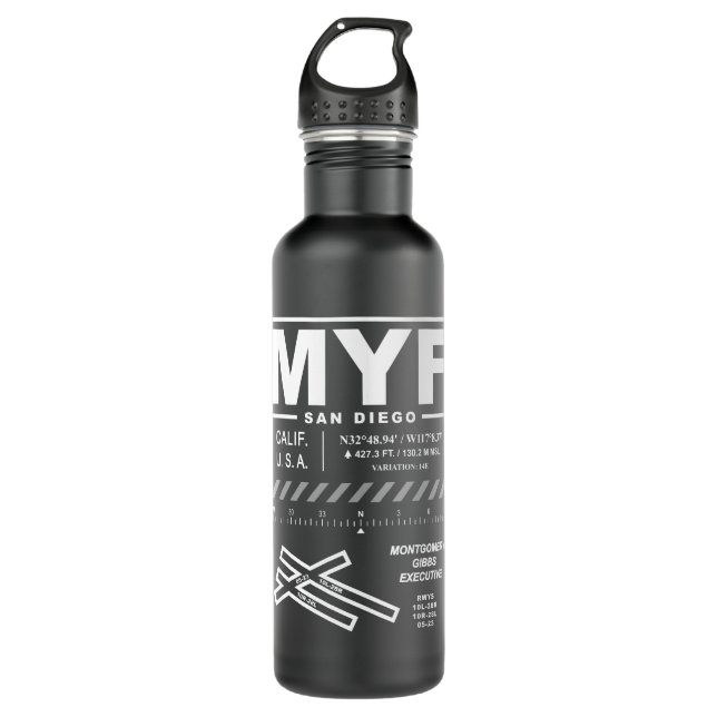 Montgomery - Führungskraft Gibbs Flughafen MYF Edelstahlflasche (Vorderseite)