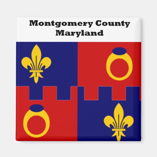 Montgomery Landkreis Maryland Flag Magnet (Vorne)