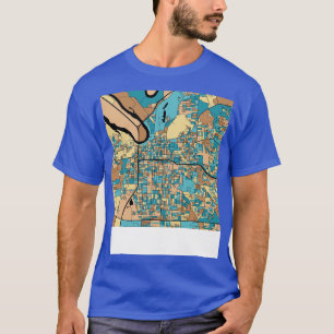 Montgomery Map Muster in Mitte Jahrhundert Pastel T-Shirt