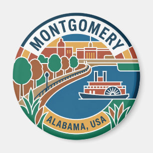 Montgomery Riverfront USA Magnet