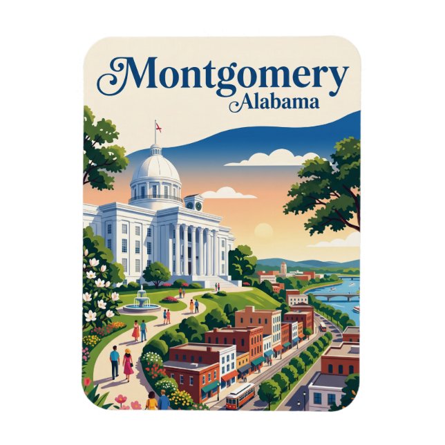 Montgomery Riverfront USA Magnet (Vertikal)