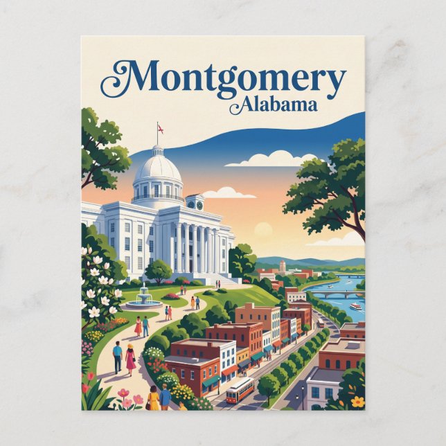 Montgomery Riverfront USA Postkarte (Vorderseite)
