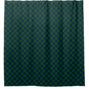 Montgomery tartan green blue kariert duschvorhang
