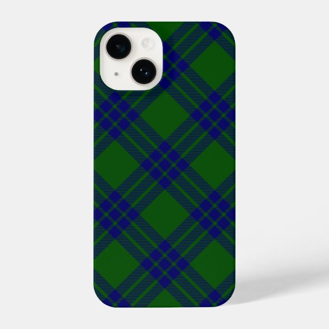 Montgomery tartan green blue kariert iPhone 14 hülle (Rückseite)