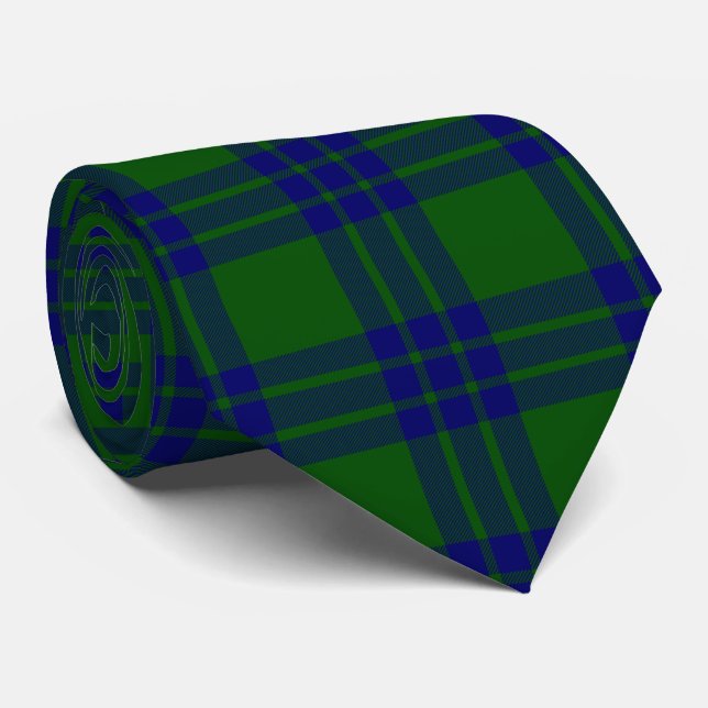 Montgomery tartan green blue kariert krawatte (Gerollt)