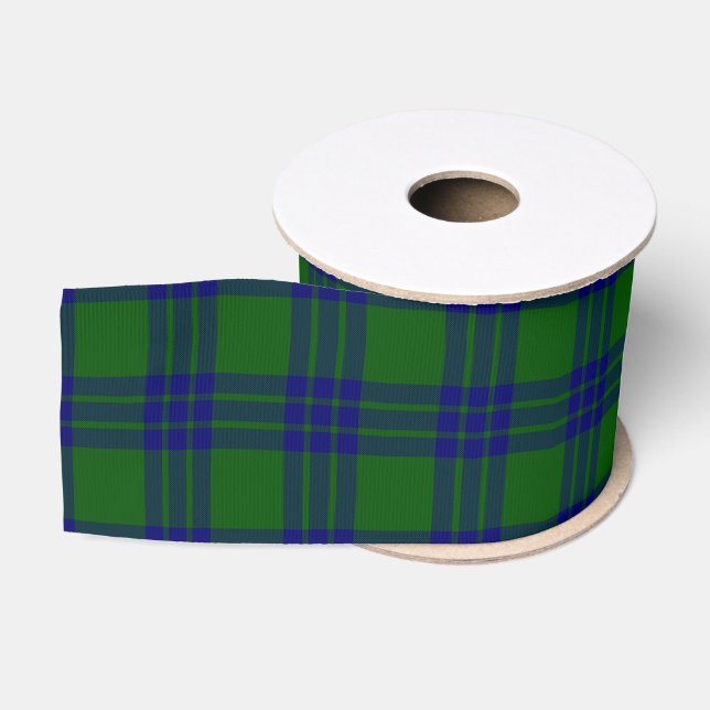 Montgomery tartan green blue kariert ripsband (Spule)