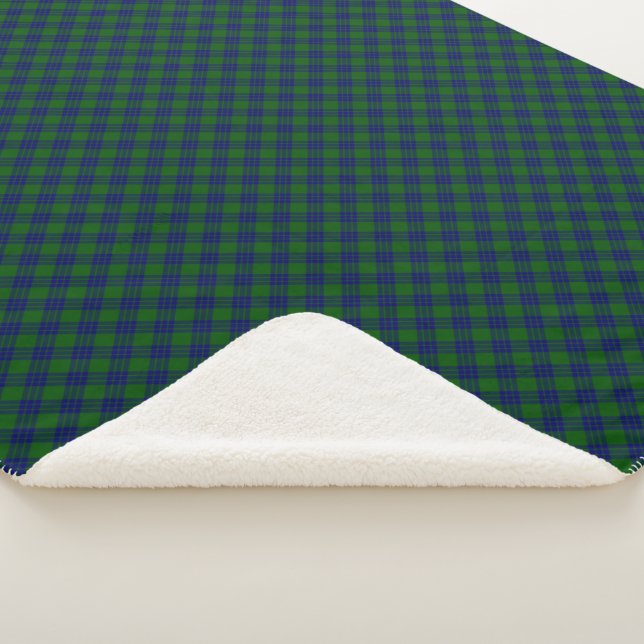 Montgomery tartan green blue kariert sherpadecke (3/4)
