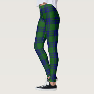 Montgomery-Tartan grün blau kariert Leggings