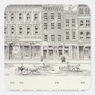 Montgomerywestseite Kalifornien und Sacramento Quadratischer Aufkleber