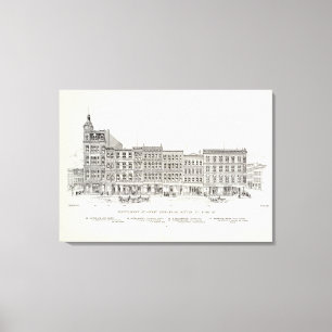 Montgomerywestseite Sutter und Bush Leinwanddruck