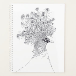 Month and Weekly Planner Crowned Pigeon 