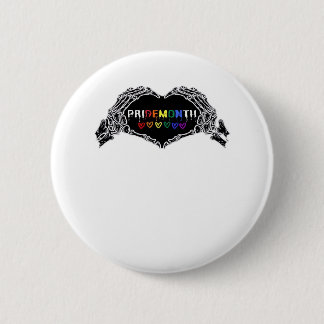 Month Skeleton Heart Hands LGBTQIA Button