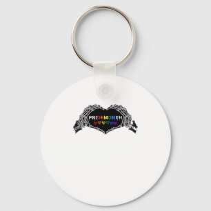 Month Skeleton Heart Hands LGBTQIA Schlüsselanhänger