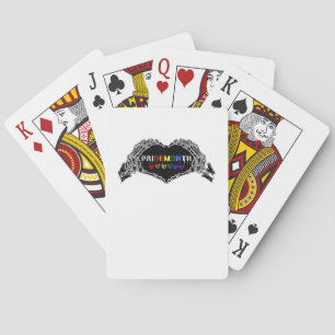Month Skeleton Heart Hands LGBTQIA Spielkarten