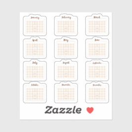 Monthly calendar Sheet Aufkleber