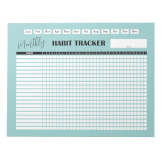 Monthly Habit Tracker  Notizblock