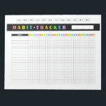 Monthly Habit Tracker Rainbow Notizblock<br><div class="desc">Help your kids build new habits with this colorful Monthly Habit tracker. 
Background color can be changed!</div>