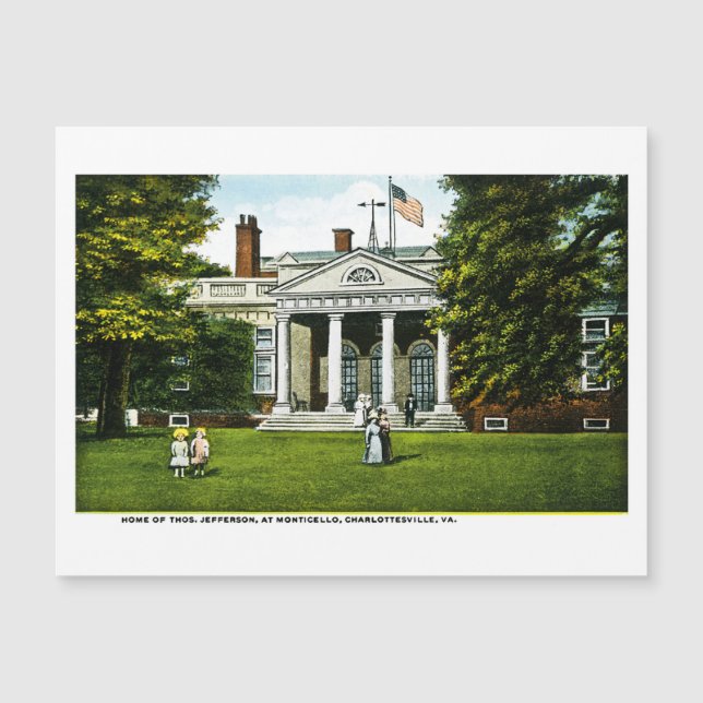 Monticello, Charlottesville, Virginia Magnetkarte (Vorderseite)