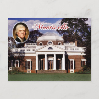Monticello, Jefferson's Zuhause, Virginia Postkarte
