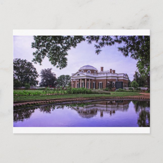 Monticello Reflektion Postkarte (Vorderseite)