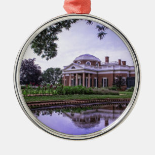 Monticello Reflexion Silbernes Ornament